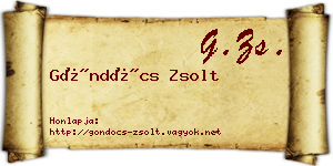 Göndöcs Zsolt névjegykártya